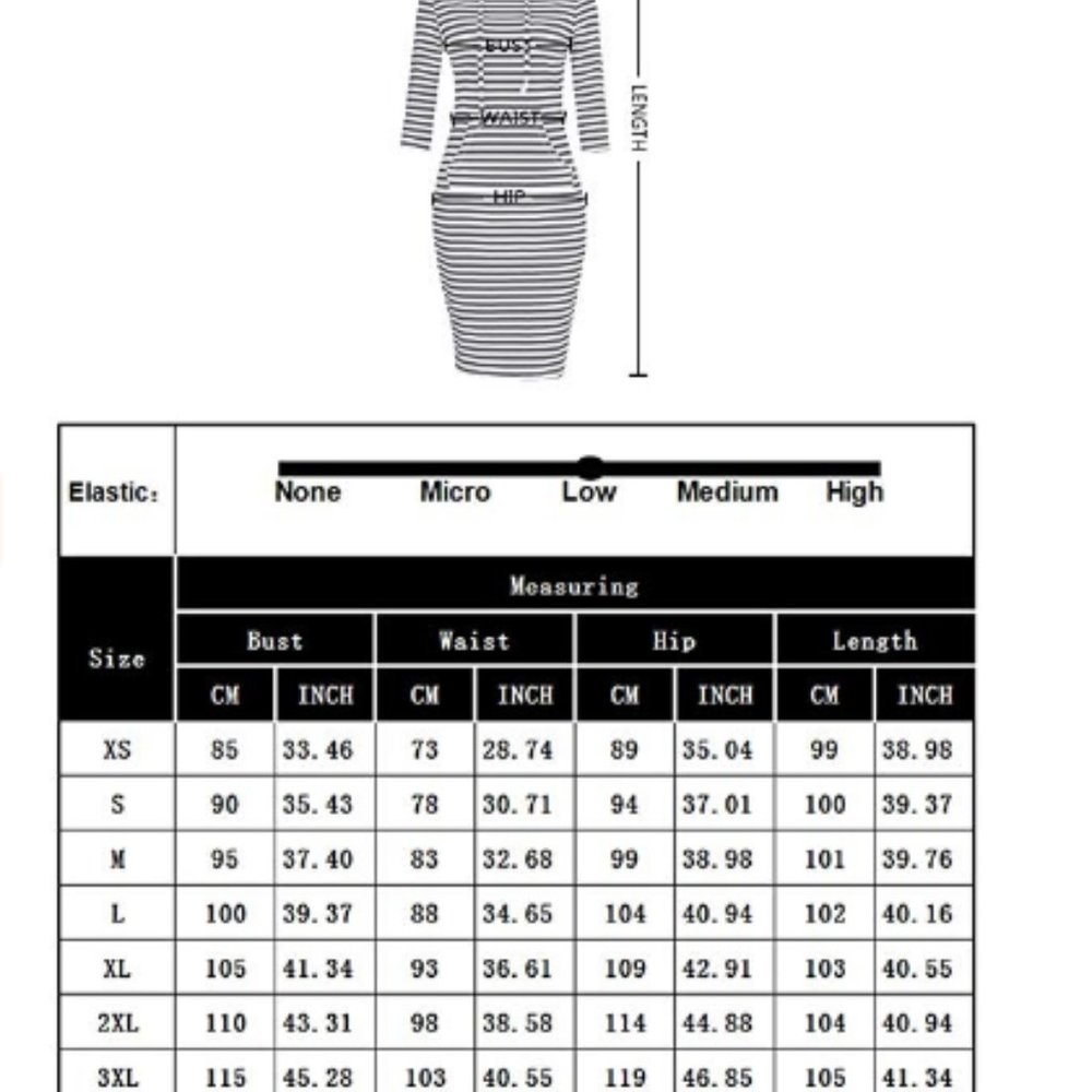 Women Stripe Pocket Knee Length Casual Pullover - Picture 5 of 6